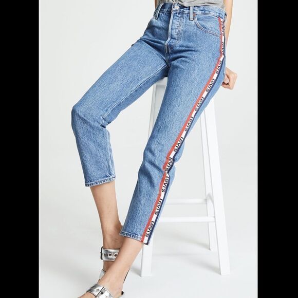 Levi's 501 Cropped Skinny Jeans Spectator Sport - Picture 14 of 15